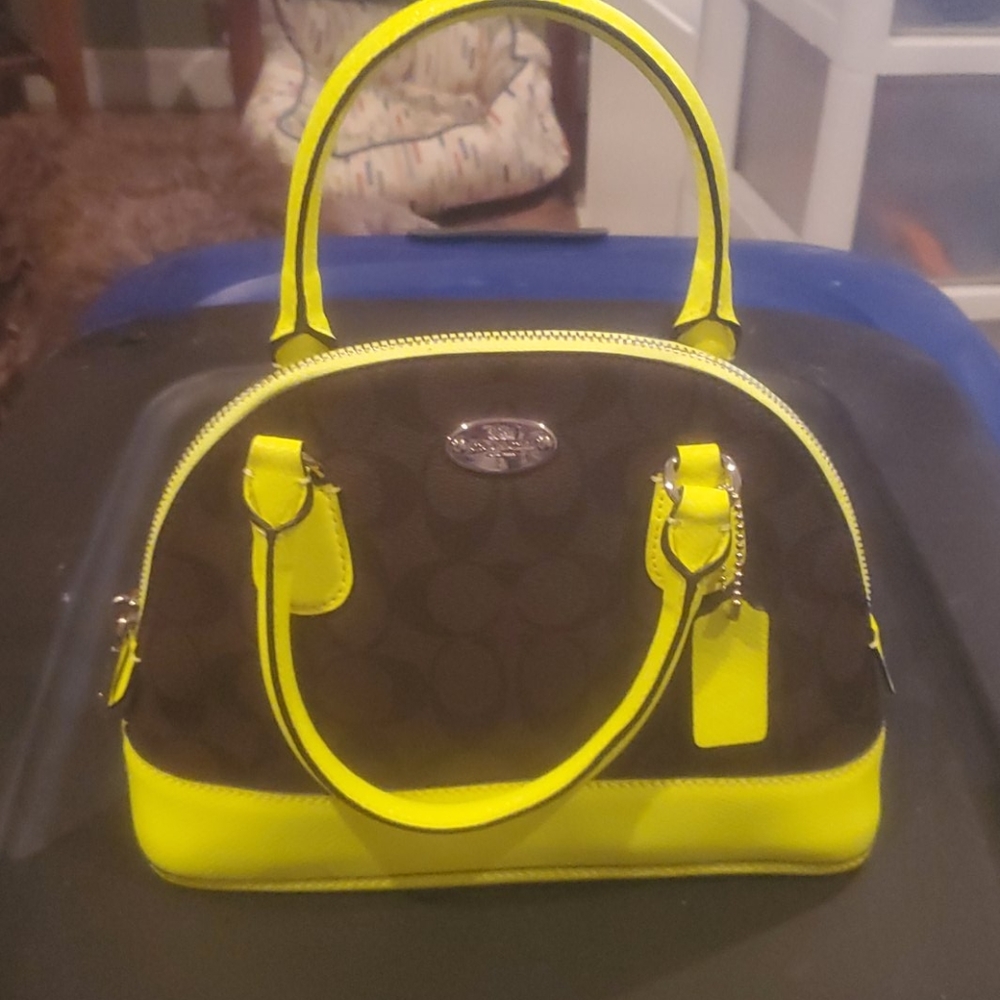 Coach mini flourescent bag
